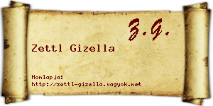 Zettl Gizella névjegykártya